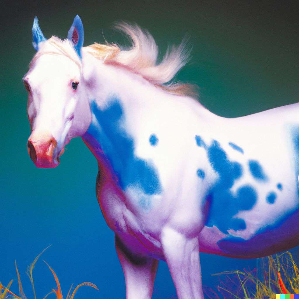 a horse, photograph taken by David LaChapelle